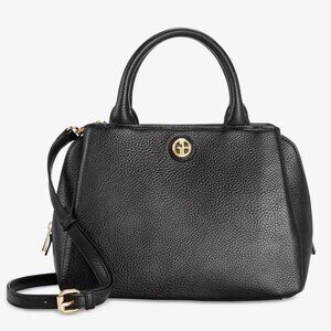 Black Giani Bernini Pebble Small Satchel Bag Purse Handbag NWT